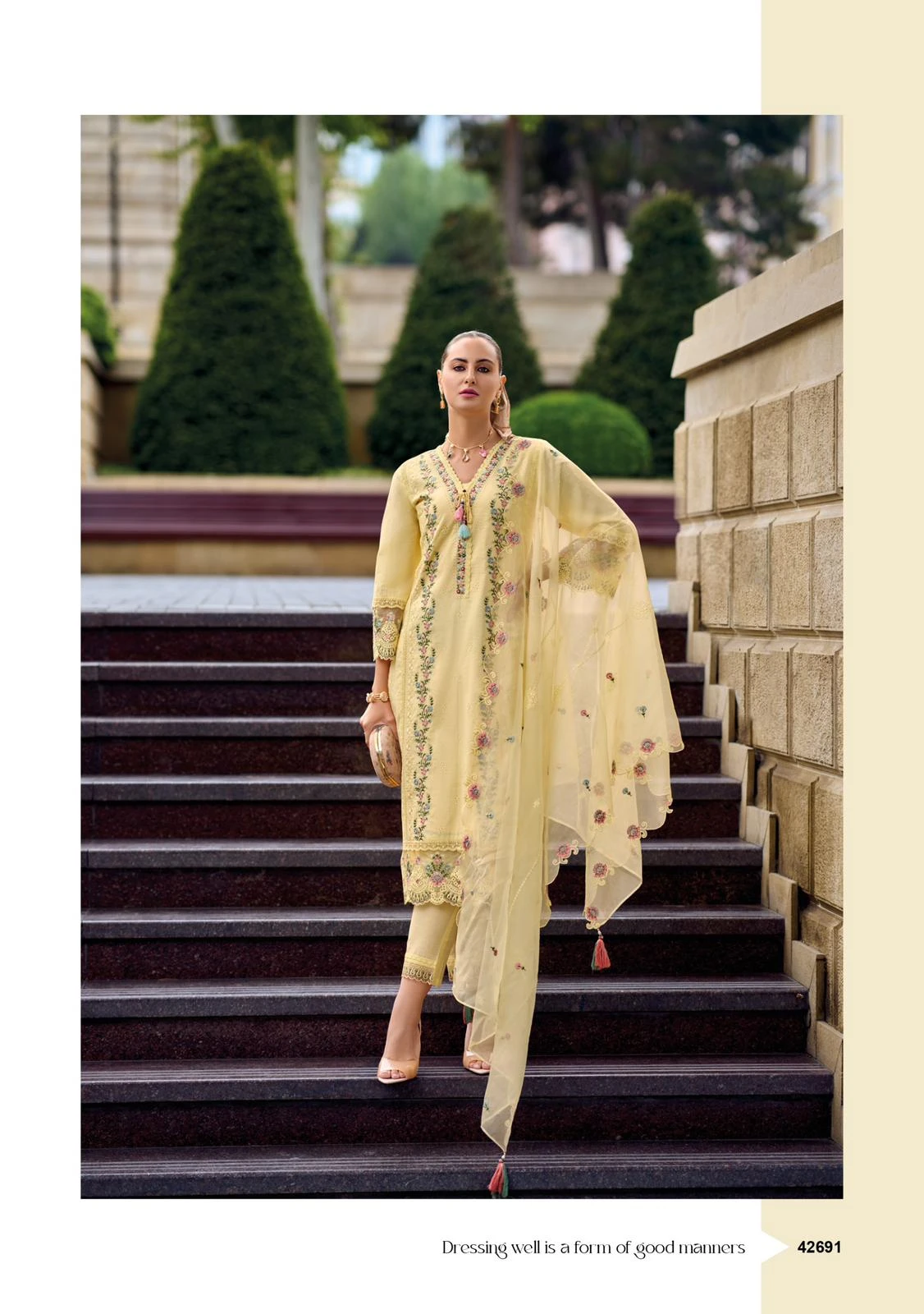 Kailee Fashion Tehjeeb Pure Cotton Wholesale Fancy Readymade Salwar Suit Catalog — Wholesale, Kailee Fashion wholesale from Surat — view 7